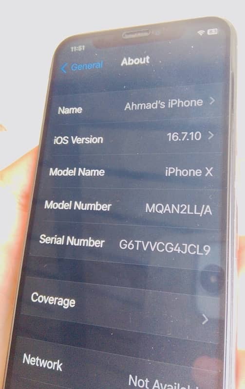 Iphone X 256gb non pta factory. 80 health. true tone . all ok 10