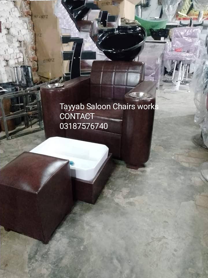 Saloon Chair/Parlour Chair/Shampoo Unit/Pedicure/Facial Bed/Trolley 16