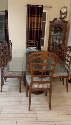 Dining Table with 8 chairs Dining Home Furniture Almost New