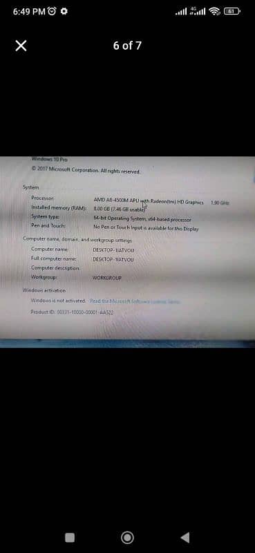 HP AMD Laptop Good Condition 2