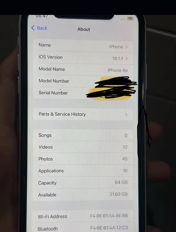 iphone xr 10/10 condition all ok just face id off 5