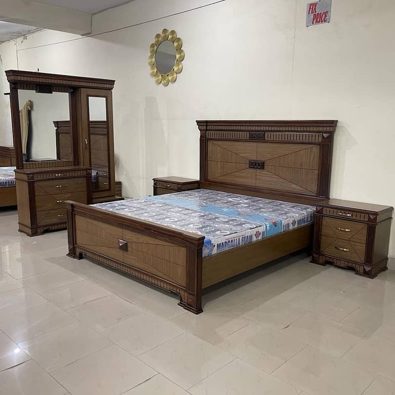 Bed Set / Bedroom Set / King Size Bed / Bed with side Table 4