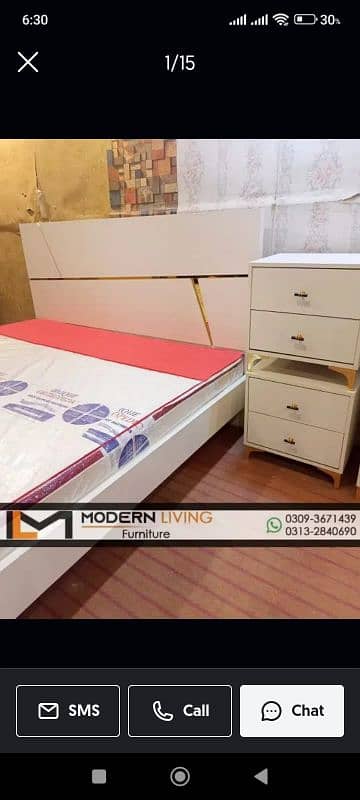 King Size Bed With side tables best quality in your choice colours 11