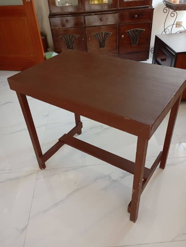 1. Brand new pure wooden side table. 2. Used study  table. 6