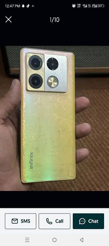 Infinix note 40 pro with box charger 10/10 4