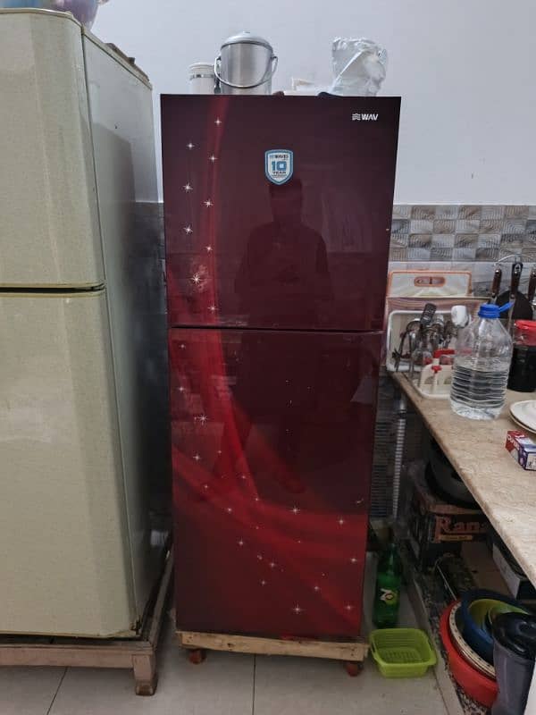 waves glass door Refrigerator Medium 0