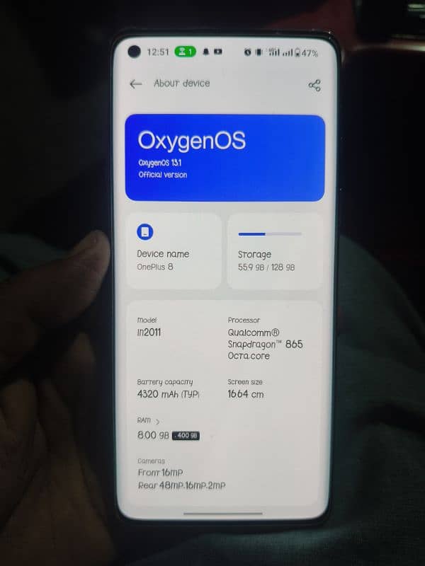 oneplus 8 ram 8gb rom 128 all ok koe msla nae 4