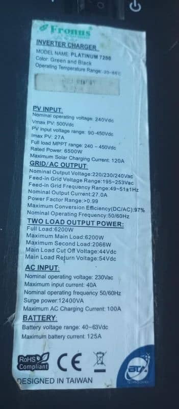 fronus Inverter Charger (Urgent Sale) 2