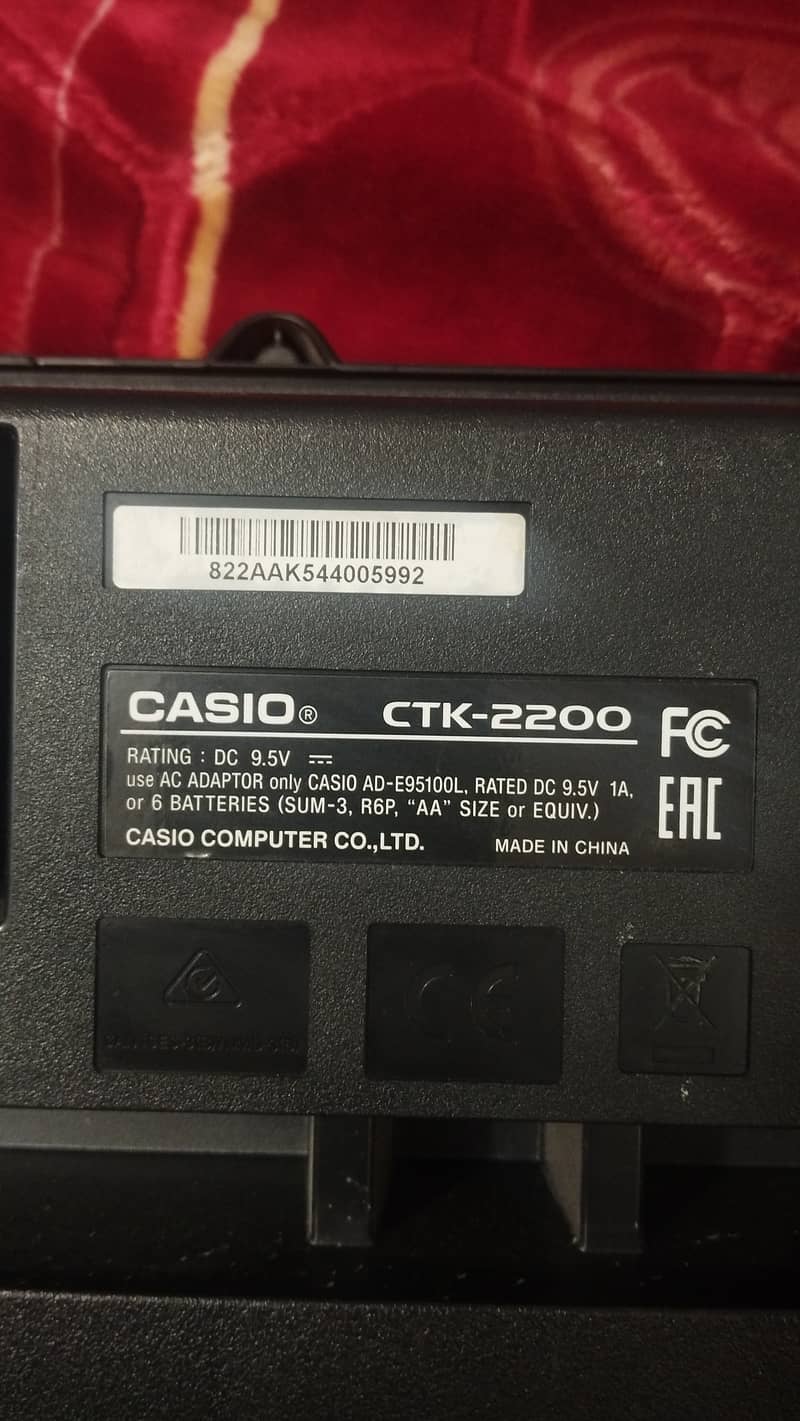 Casio piano Ctk 2200 like a new 2