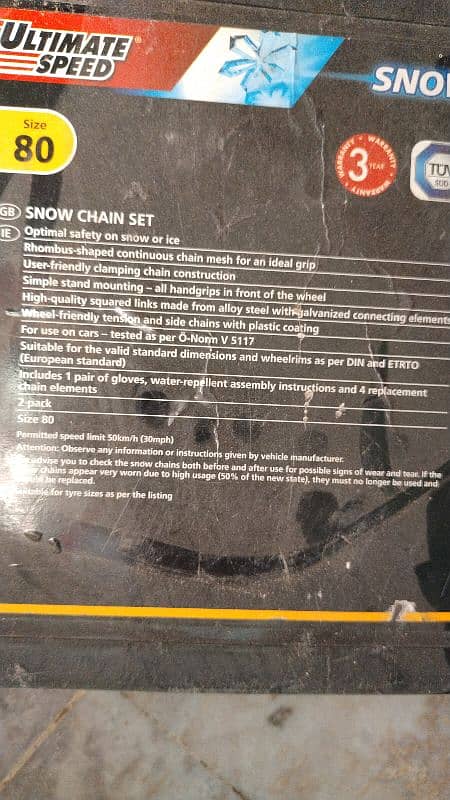 Snow chain for Car Tayers 3