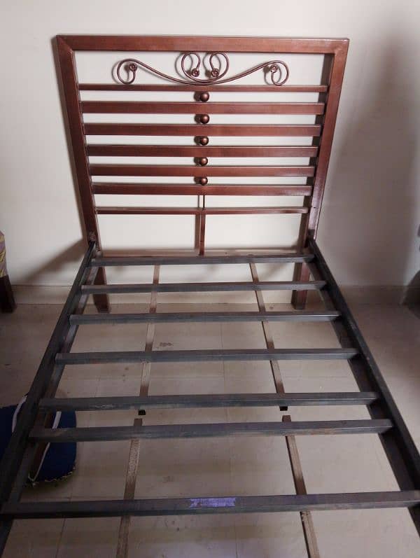 pair of iron bed without mattress 1