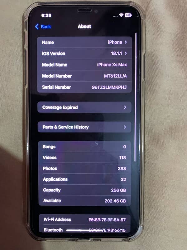 IPHONE XS MAX 256gb space gry non pta with warranty 4