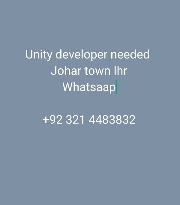 unity it android developer 0