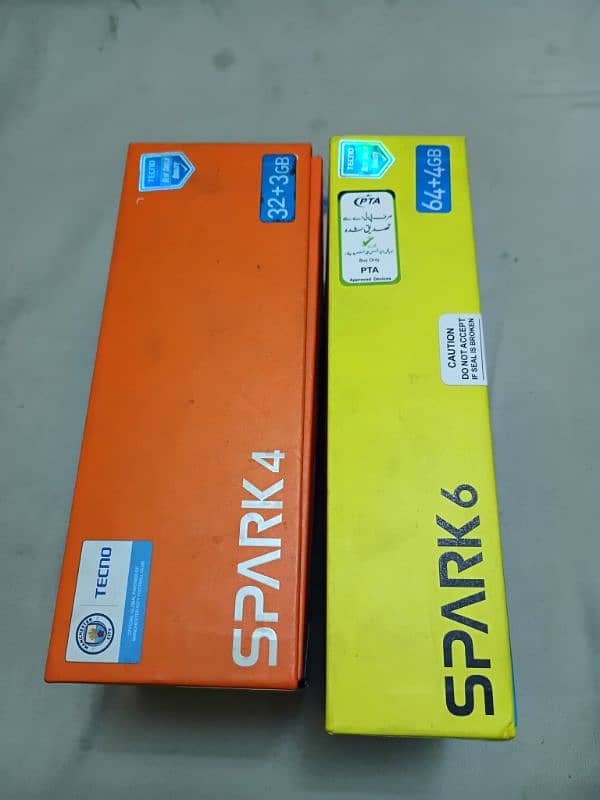 Tecno spark 6 and Tecno spark 4 11