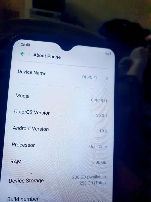 oppo f11 8 gb 256 gb. price yes/no . no exchange. I phone 1