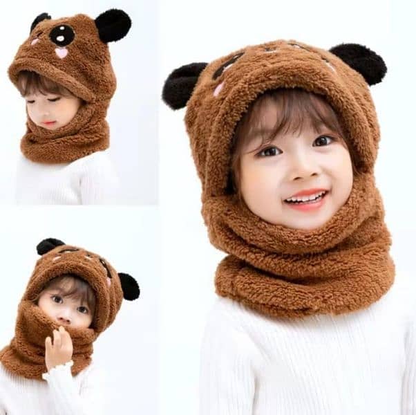 Girl's Beautiful Plain Wool Cap 1 9