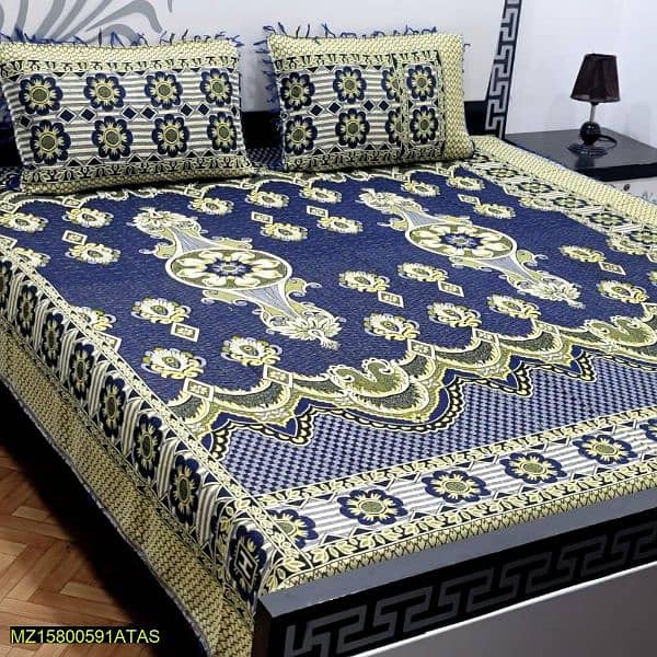 3 Pcs Multani Gultex Printed Double Bed Sheet 1