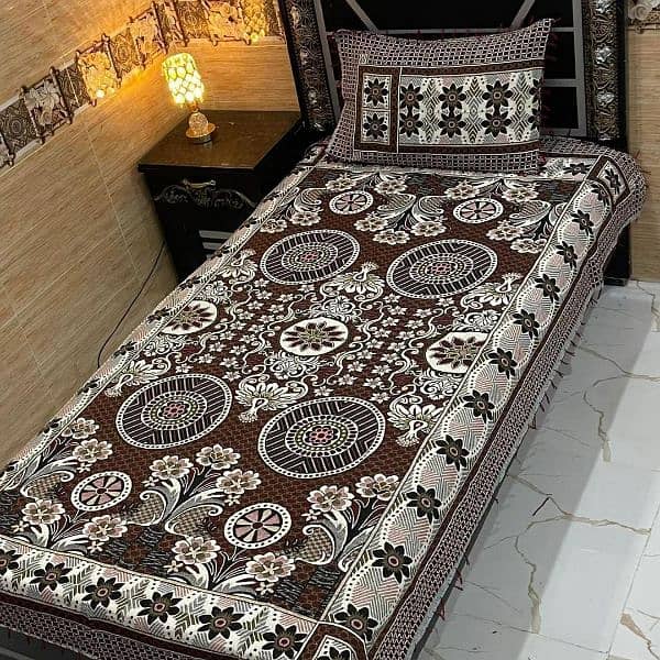 3 Pcs Multani Gultex Printed Double Bed Sheet 2