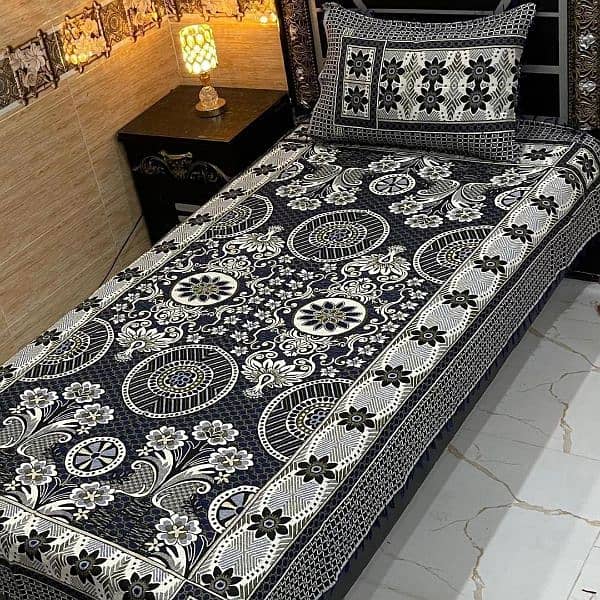 3 Pcs Multani Gultex Printed Double Bed Sheet 3