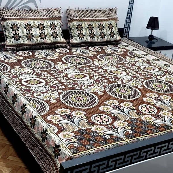 3 Pcs Multani Gultex Printed Double Bed Sheet 4