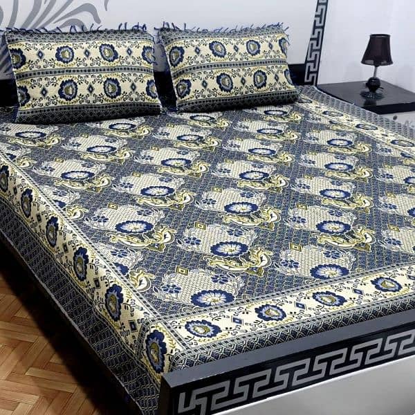 3 Pcs Multani Gultex Printed Double Bed Sheet 5