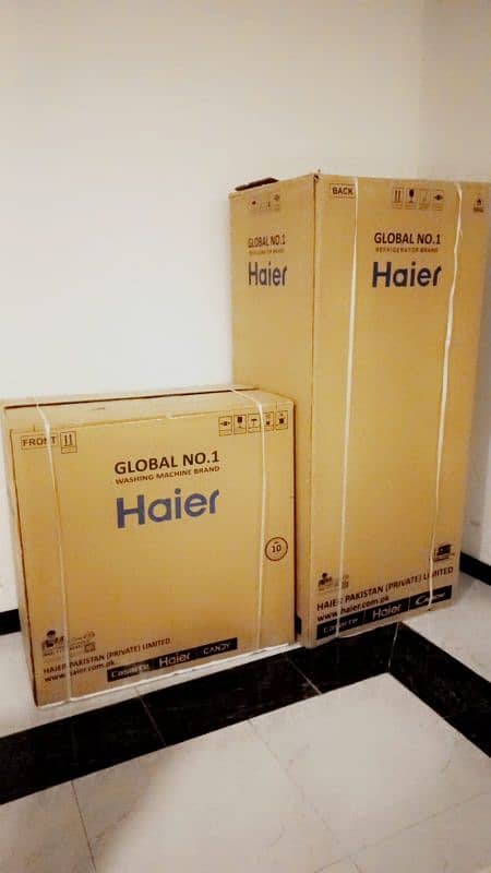 Haier Refrigrator and washing maching 1