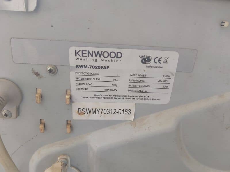 kenwood kwm-7020faf automatic washing machine 7