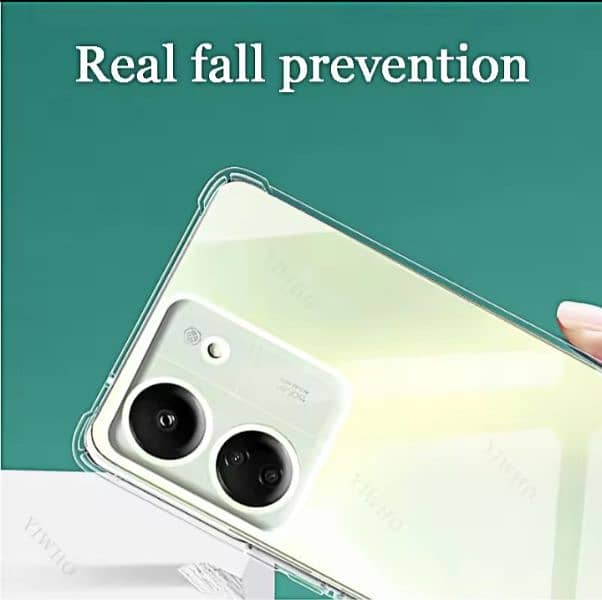 Redmi 13C Transparent Back Case | Dust Proof Transparent Clear Case 2