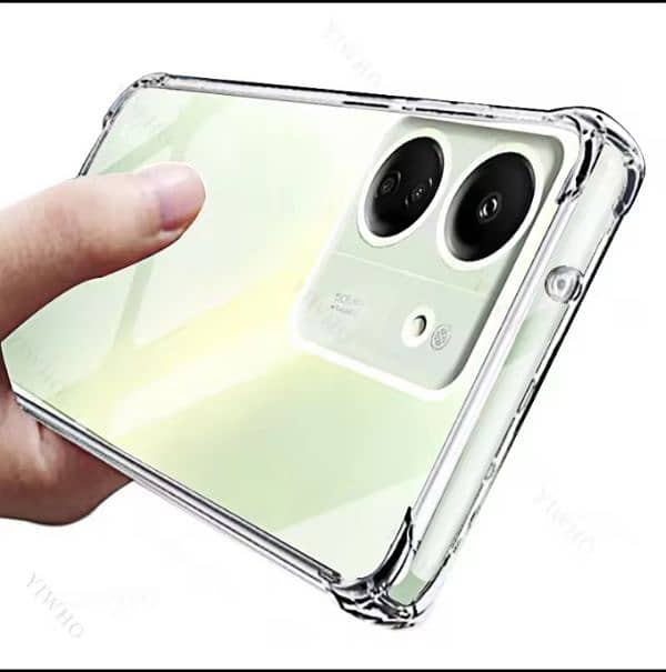 Redmi 13C Transparent Back Case | Dust Proof Transparent Clear Case 5