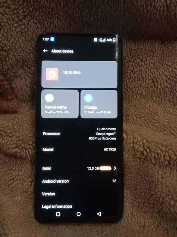 OnePlus 7tpro 5G 12/256 storage all ok mobile 2