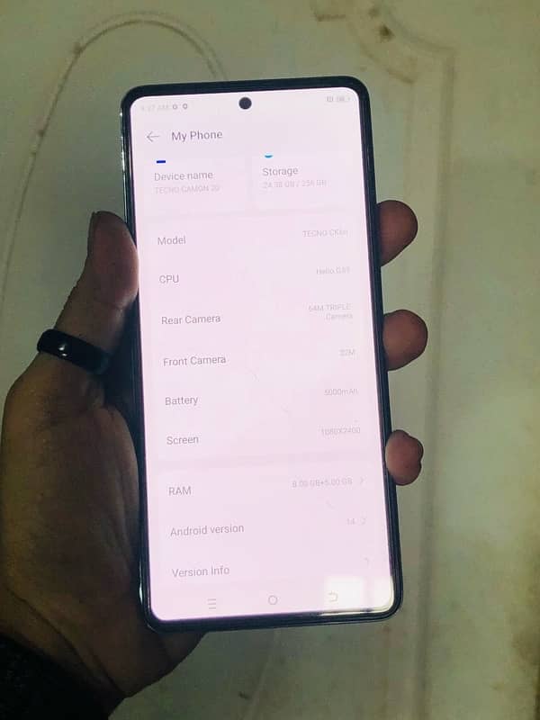 camon 20 Pta dual sim approved 8+5/256gb 1