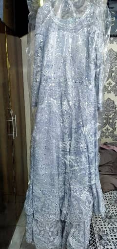 Wedding Maxi Dress for Walima wear with full mirror work