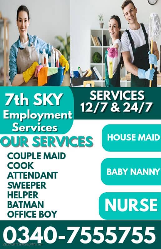 PROFESSIONAL STAFF AVAILABLE COOK,MAID,NANNY,HELPER,BATMAN,COUPLE,ETC 0