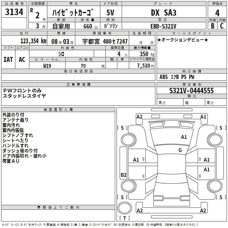 Daihatsu Hijet DX 2 P. w Led B/T Pixis van Every Clipper Scrum Minicab 2