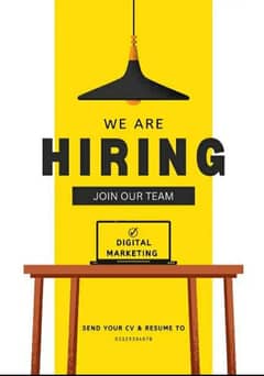 we are hiring for digital marketing company