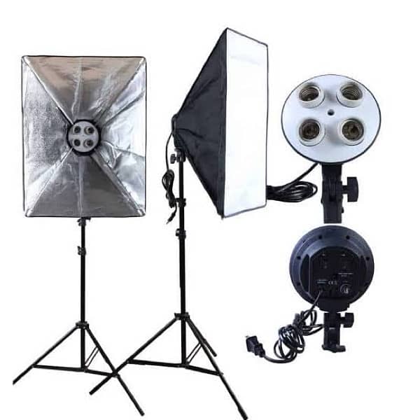 4 in 1 Bulb Softbox With Stand Contact 03212306356 0