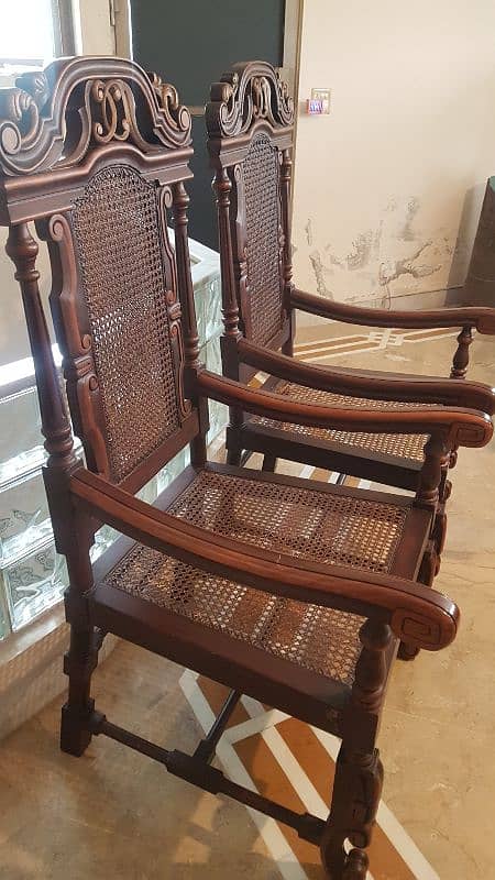 Solid Seasoned Sheesham Wood Chairs 1