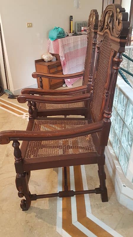 Solid Seasoned Sheesham Wood Chairs 2