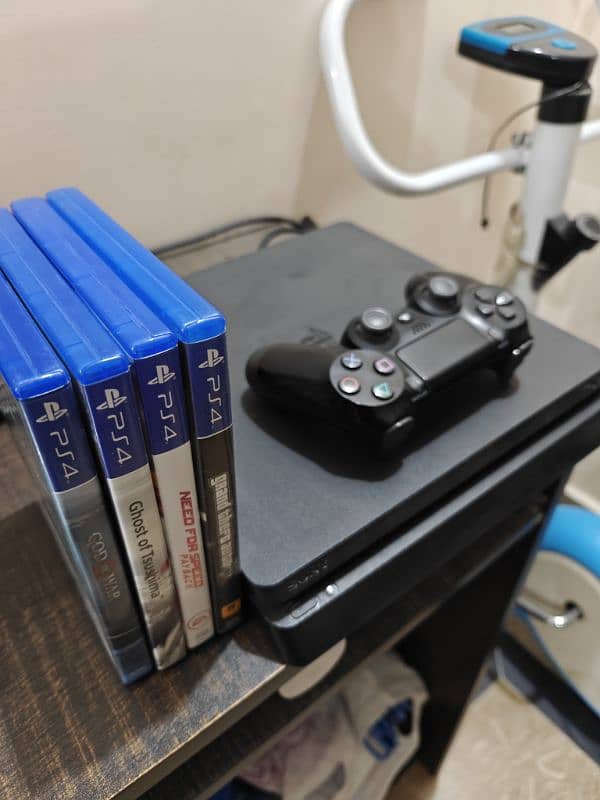 PS4 Slim 500GB With 4 games and 1 Controller 1