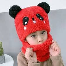 Knitted Cap Neck Warmer Winter Hat Woolen Winter Cap + Face Mask 5