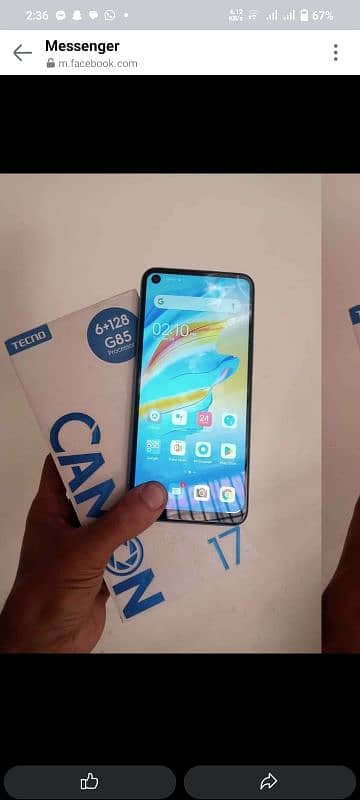 Camon 17  6/128 with box 0