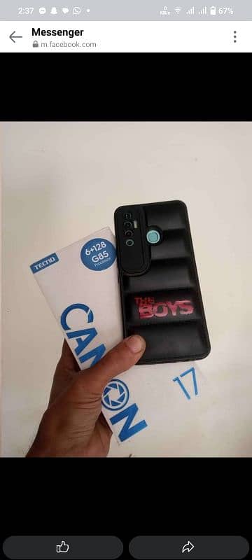 Camon 17  6/128 with box 2