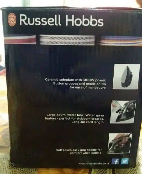 Russell Hobbs, steam iron. 6