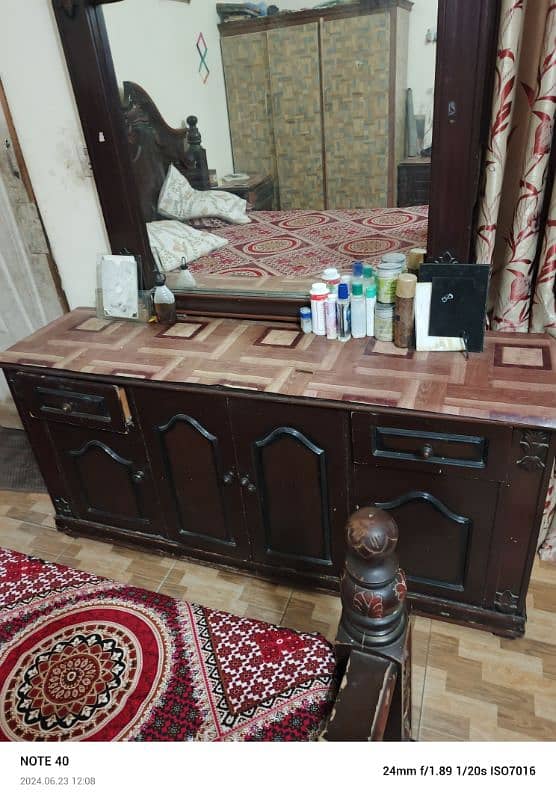 wooden bed dressing set table contact number 0321 727 8076 7