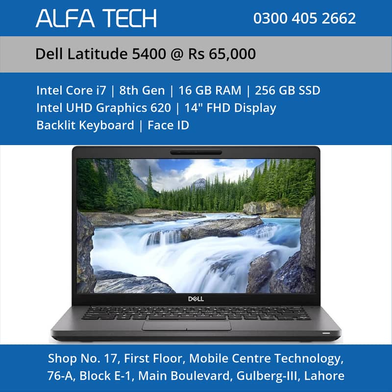 Dell Latitude 5400 Laptop (i7-8th-16-256-14”-FHD) - ALFA TECH 0