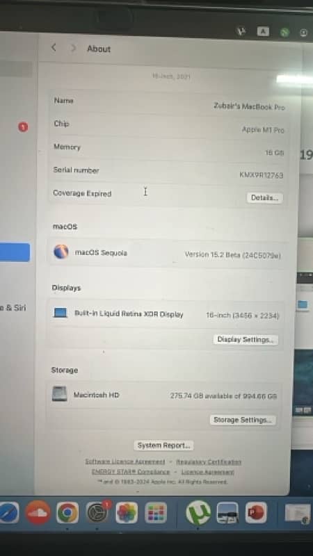 Apple MacBook Pro M1 16 GB 5