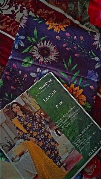 MOMINAZZ branded 3 pec suit whit leaser boring chiffon dupatta 3