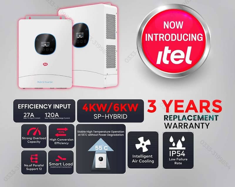 ITEL Inverter 6kW 48V SP Hybrid 0