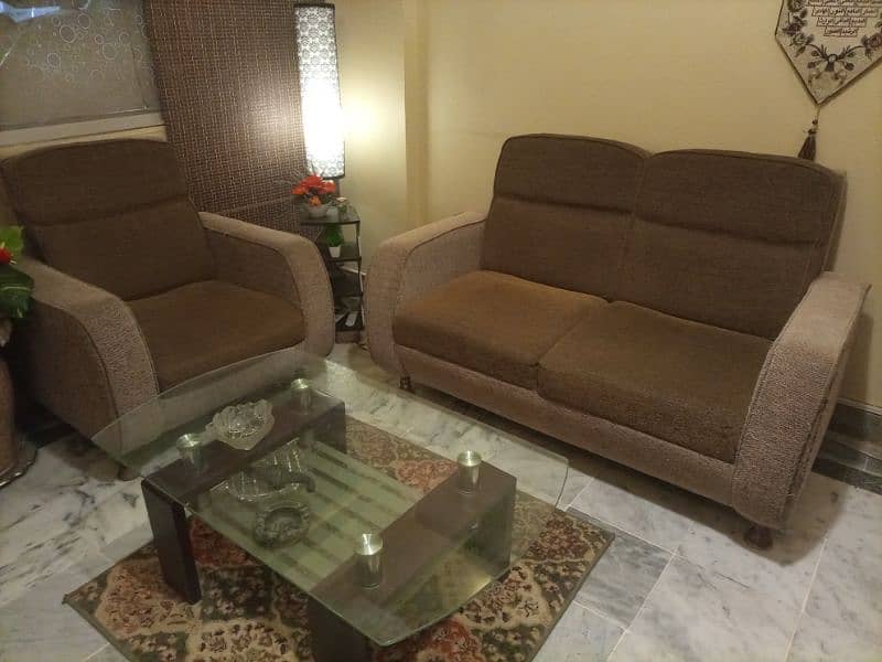 4 Seater Sofa Set with Center Table 1