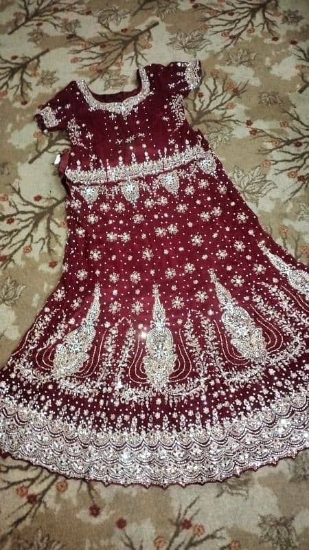 Pure Mehroon beautiful bridal lehenga 0